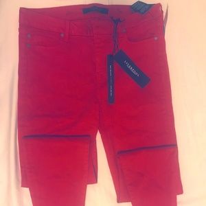 NWT Red Release Hem Crop Skinny Jean Sz 10/30